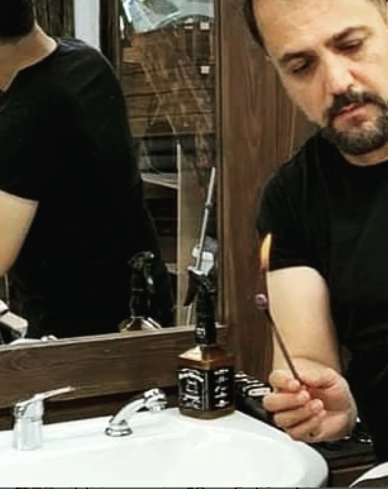 Traditional flame ear treatment